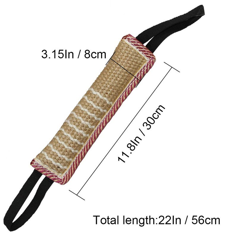 DGSL Dog Tug Toy, Tug of War Dog Toy Jute Bite Pillow with 2 Handles for Puppy Training Interactive Play, Fetch, K9 Suitable for Small Medium Large Dogs (red) - Image 2